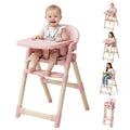 PRVAETU Convertible High Chair for Babies and Toddlers with Removable Easy-Clean Tray, Adjustable Legs, Foldable Feeding Chair