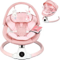 PRVAETU Portable Electric Baby Swing for Infants Toddler, 5 Speed, 10 Lullabies, 5-Point Harness, Remote Control