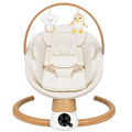 PRVAETU Electric Baby Swing for Infants, Portable Swing with Bluetooth,5 Speeds,3 Timers,10 Lullabies,5-Point Harness,Remote Control