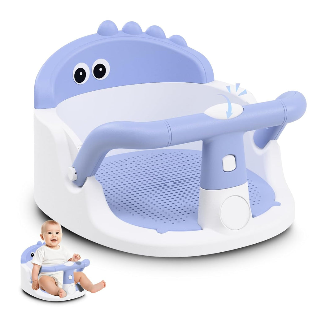 Baby Bath Seat For Babies 6 Months & Up Sitting Up,Non-Slip Baby Bath Chair For Bathroom, Bathtub Tub, Easy To Clean