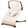 PRVAETU 3 in 1 Baby Bouncer (Sit, Play & Relax),3 Recline Positions,Foldable Baby Rocker Chair W/ Removable Wooden Bar for 0-12 Months Infant & Toddler