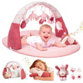 PRVAETU Baby Gym Play Mat, 5 Detachable Sensory Toys, Developmental Playmat for Newborns 0 to 12 Months