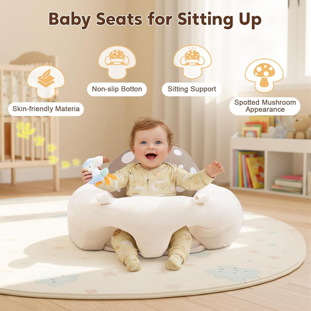 PRVAETU Baby Play Mats Tummy Time Mat for Infant Washable Padded Baby Activity Center with Detachable Toys Non-Slip Baby Gym Playmat
