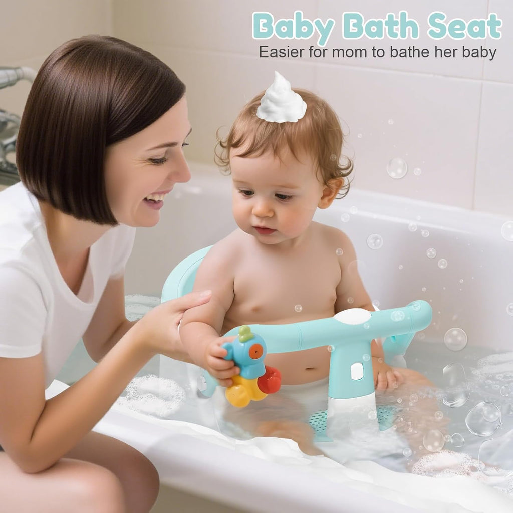Baby Bath Seat For Babies 6 Months & Up Sitting Up,Non-Slip Baby Bath Chair For Bathroom, Bathtub Tub, Easy To Clean
