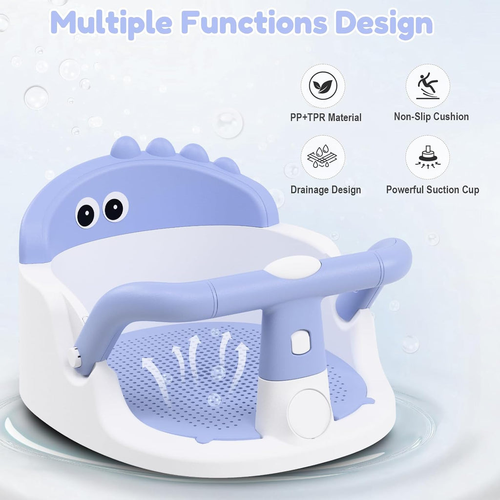 Baby Bath Seat For Babies 6 Months & Up Sitting Up,Non-Slip Baby Bath Chair For Bathroom, Bathtub Tub, Easy To Clean