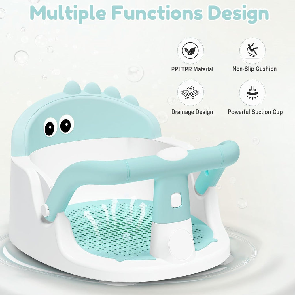 Baby Bath Seat For Babies 6 Months & Up Sitting Up,Non-Slip Baby Bath Chair For Bathroom, Bathtub Tub, Easy To Clean
