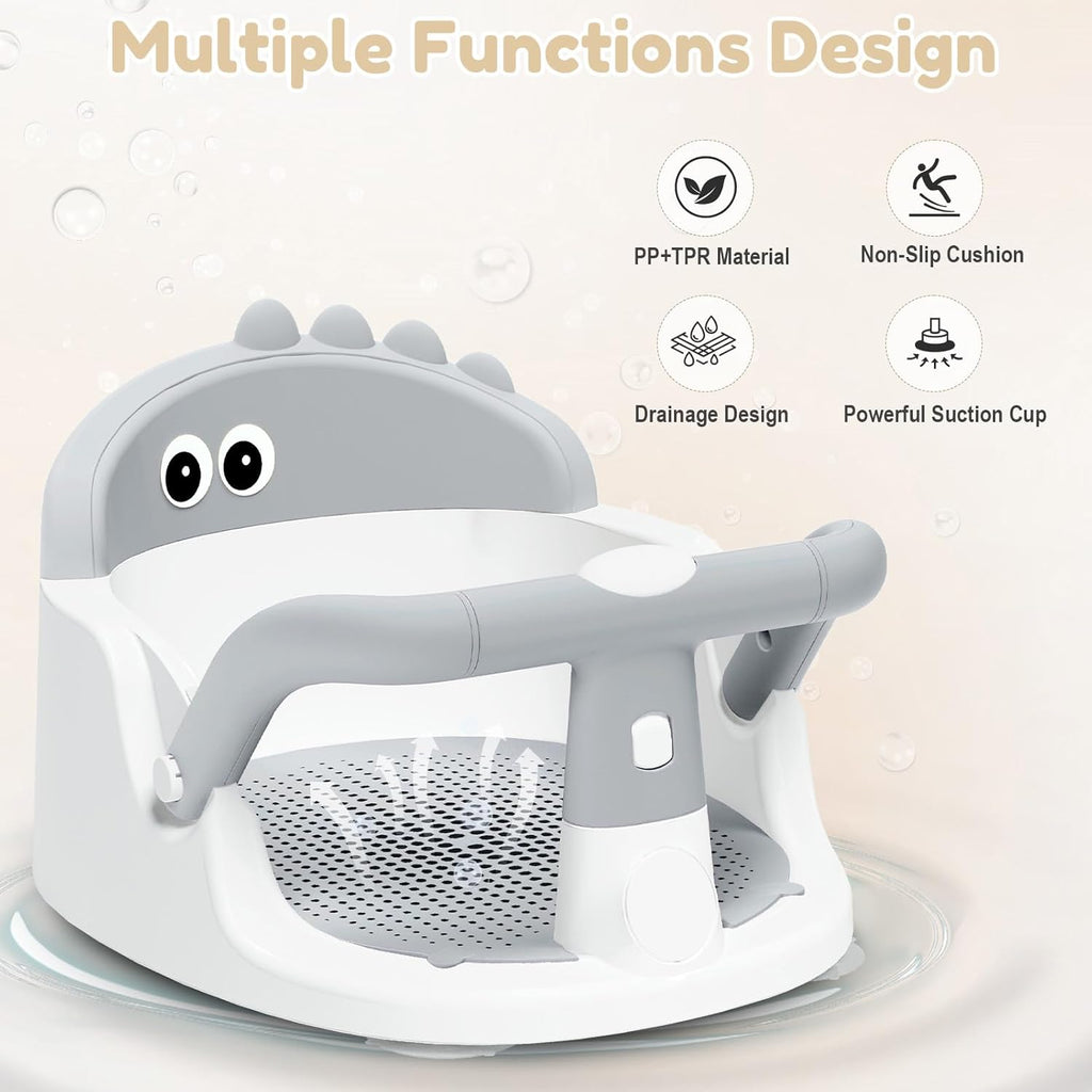 Baby Bath Seat For Babies 6 Months & Up Sitting Up,Non-Slip Baby Bath Chair For Bathroom, Bathtub Tub, Easy To Clean