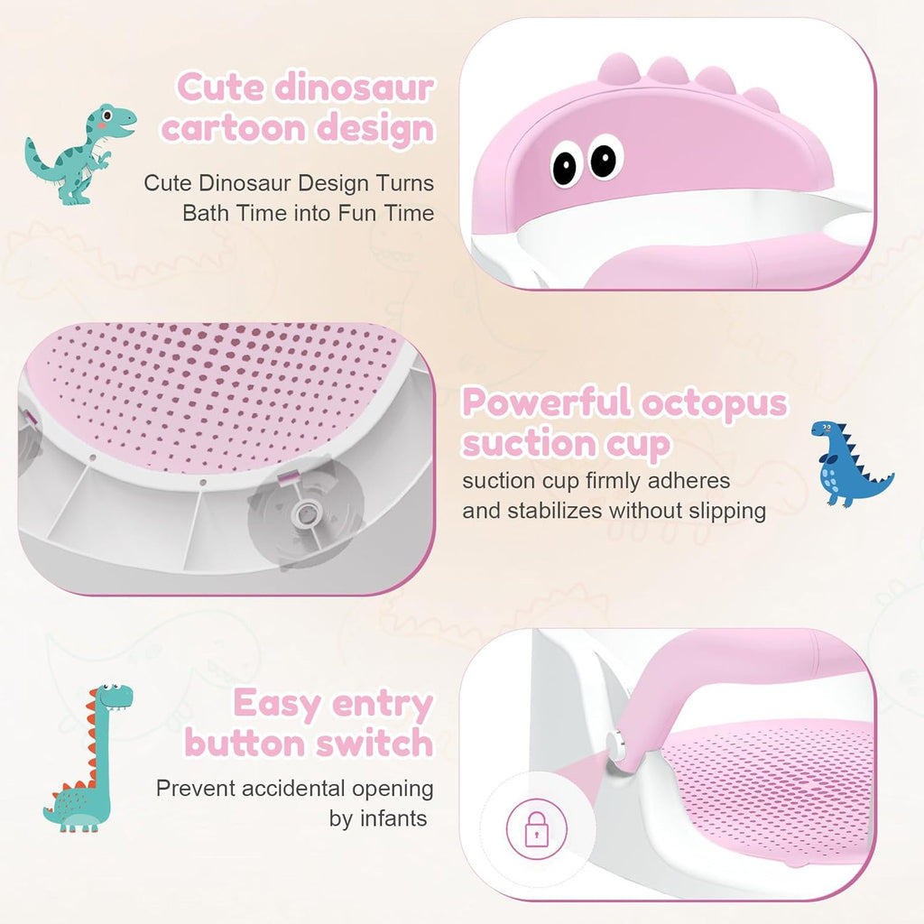 Baby Bath Seat For Babies 6 Months & Up Sitting Up,Non-Slip Baby Bath Chair For Bathroom, Bathtub Tub, Easy To Clean