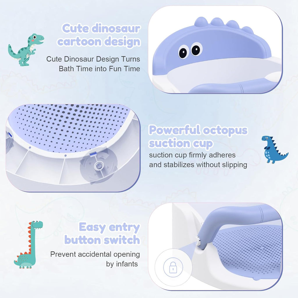 Baby Bath Seat For Babies 6 Months & Up Sitting Up,Non-Slip Baby Bath Chair For Bathroom, Bathtub Tub, Easy To Clean