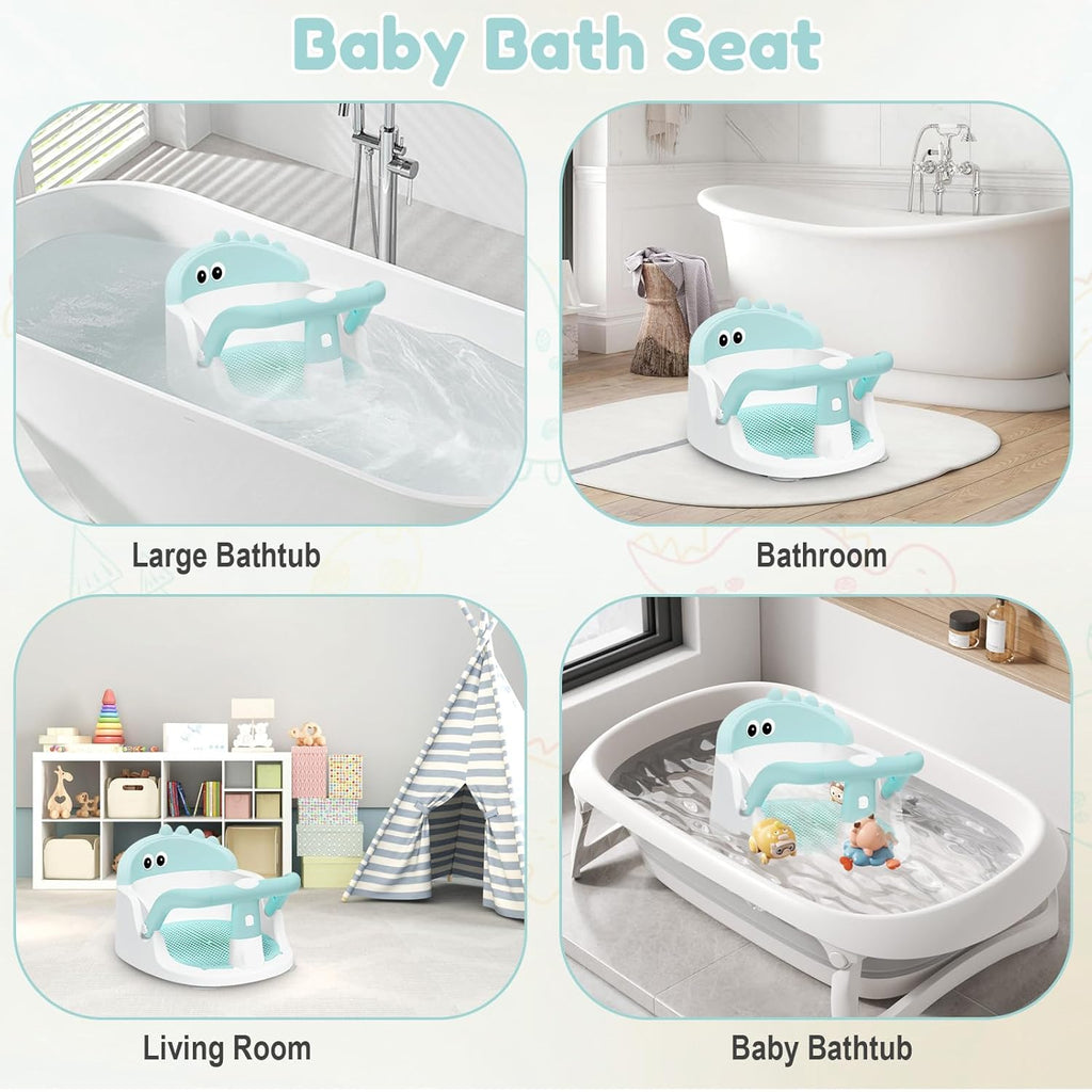 Baby Bath Seat For Babies 6 Months & Up Sitting Up,Non-Slip Baby Bath Chair For Bathroom, Bathtub Tub, Easy To Clean